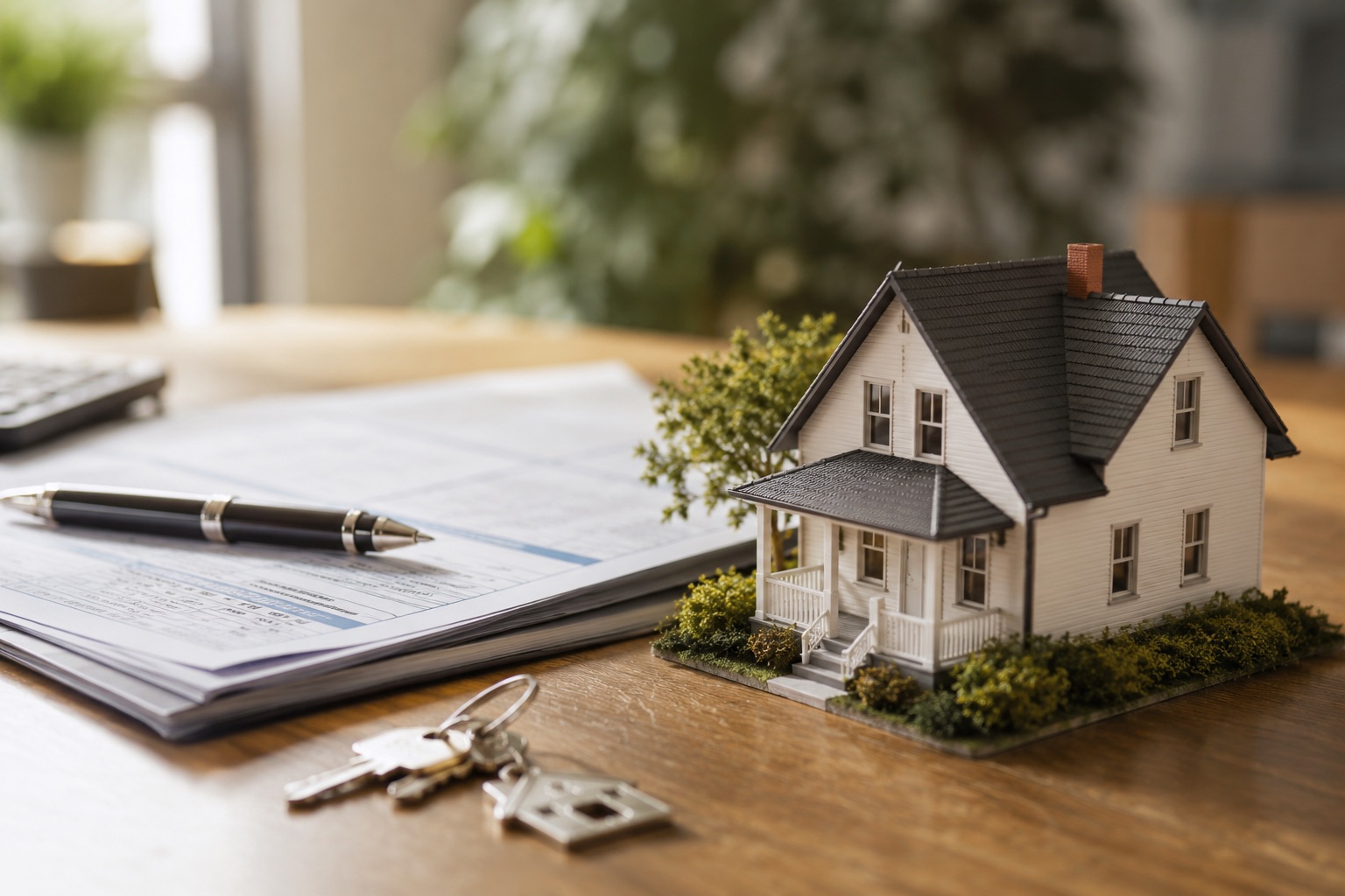A homeowner talking through their options at the kitchen table